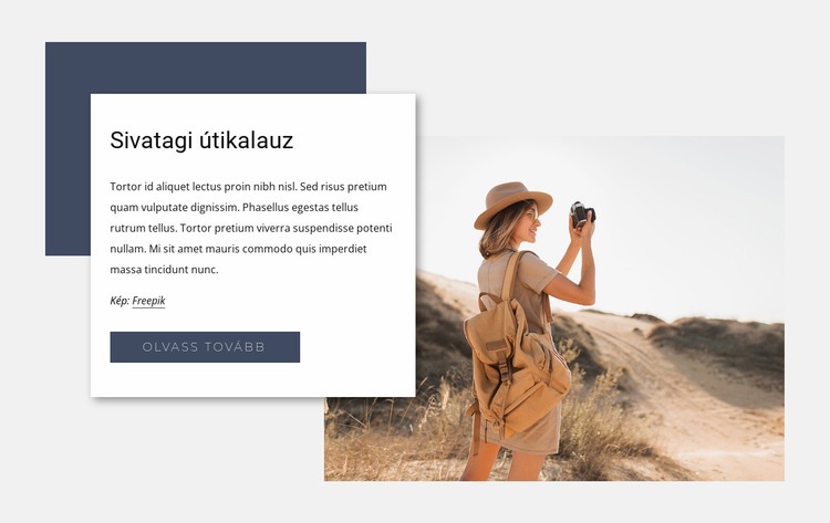 Sivatagi útikalauz Weboldal tervezés