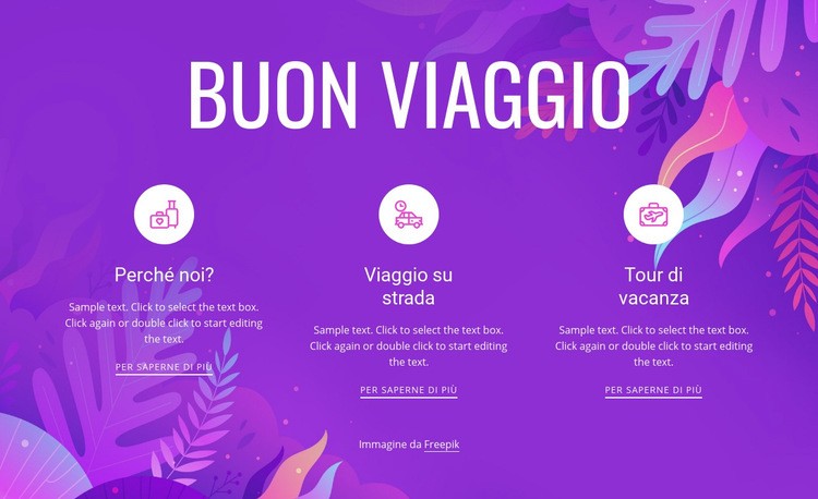 Buon viaggio Modelli di Website Builder