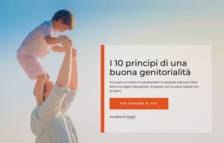 Principi di buona genitorialità Modello HTML5