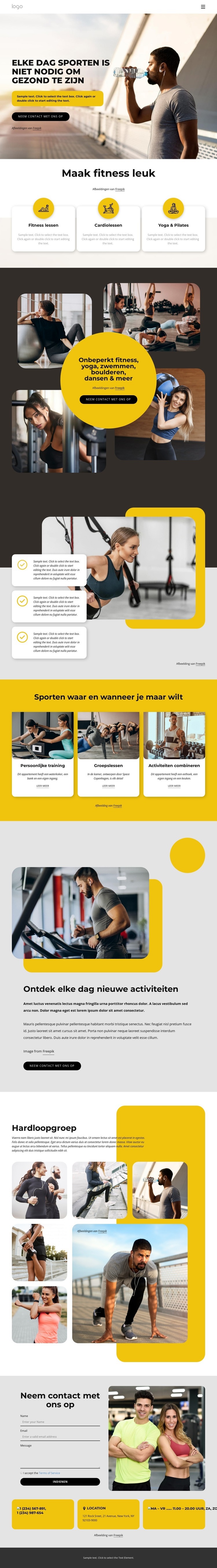 Boek je training Sjabloon voor één pagina