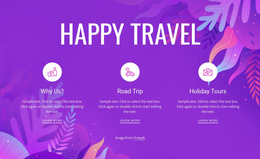 Happy Travel One Page Template