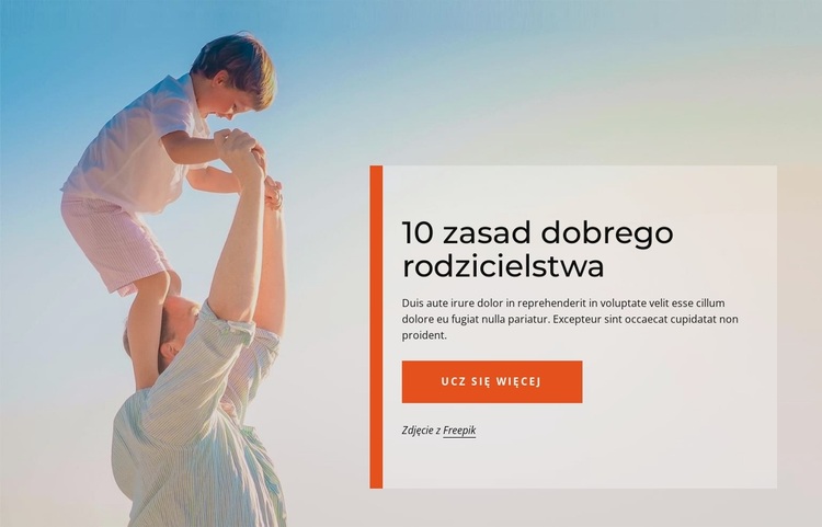 Zasady dobrego rodzicielstwa Motyw WordPress