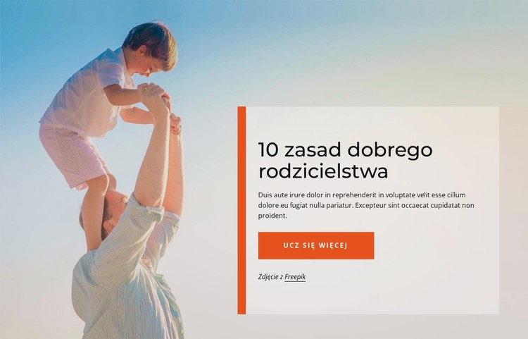 Zasady dobrego rodzicielstwa Szablon CSS