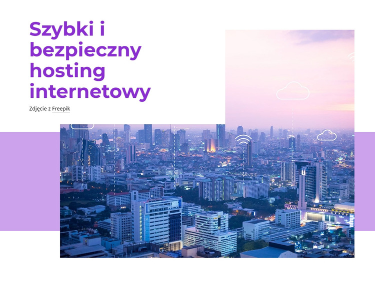 Szybki hosting Szablon witryny sieci Web