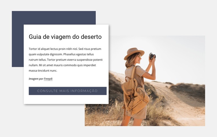 Guia de viagem do deserto Construtor de sites HTML