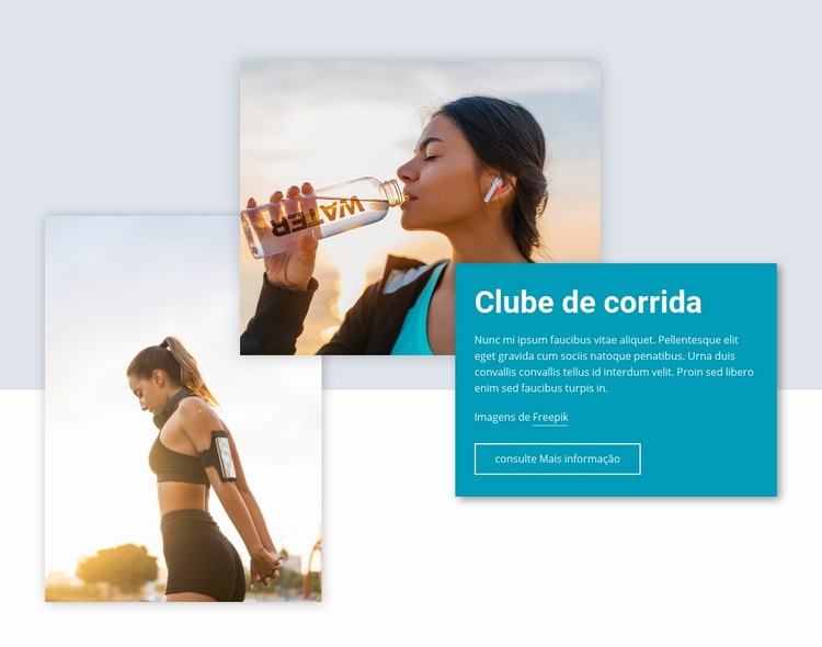 Clube de ciclismo e corrida Modelo HTML5