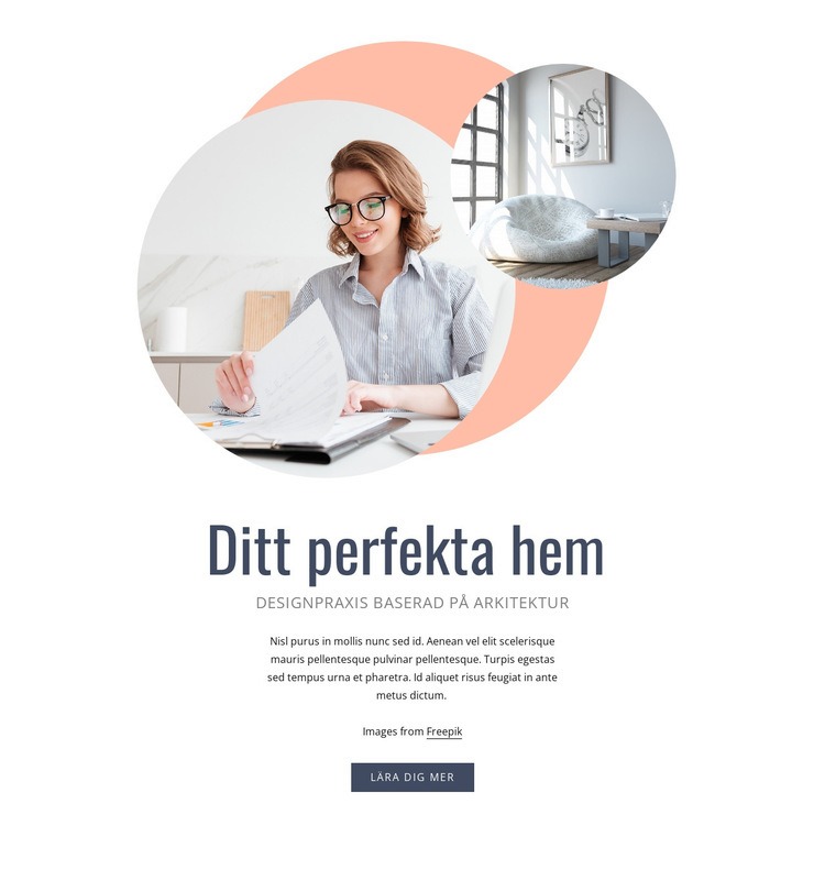 Ditt perfekta hem CSS -mall