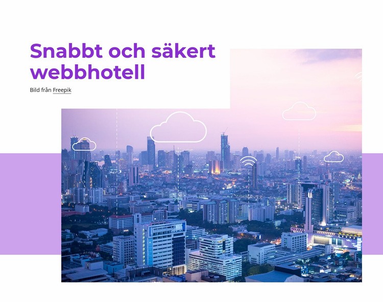 Snabb webbhotell HTML-mall