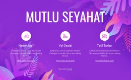 Mutlu Seyahat CSS Düzeni Şablonu