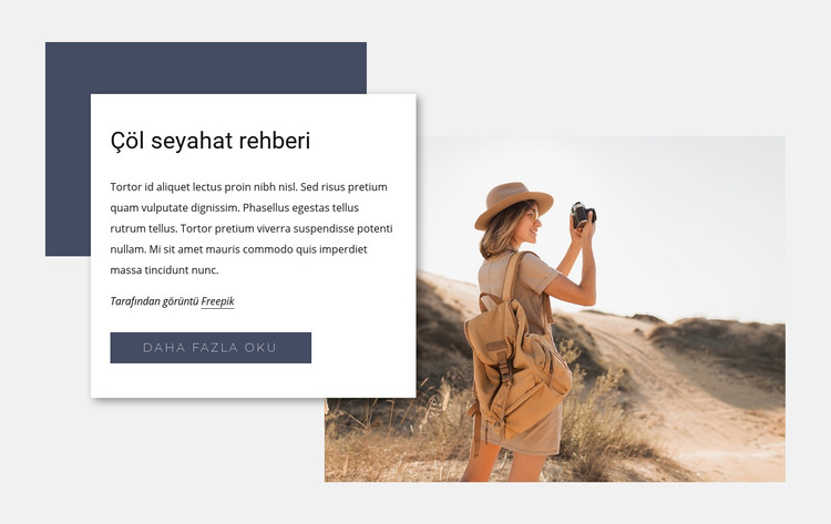 Çöl seyahat rehberi HTML Şablonu