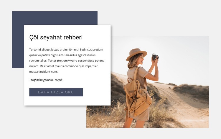 Çöl seyahat rehberi Html Web Sitesi Oluşturucu