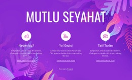 Mutlu Seyahat Için Sayfa Oluşturucu