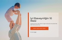 İyi Ebeveynliğin Ilkeleri Için Harika Tek Sayfalık Şablon