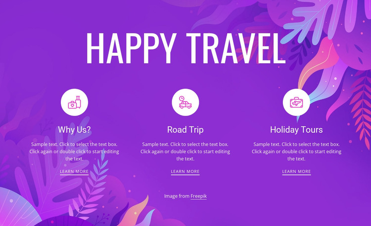 Happy travel Web Design