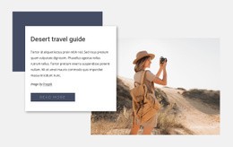 Desert Travel Guide - Webpage Layout
