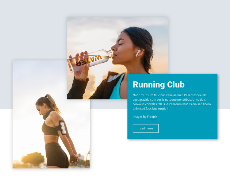 Cycling and running club Website Builder Software
