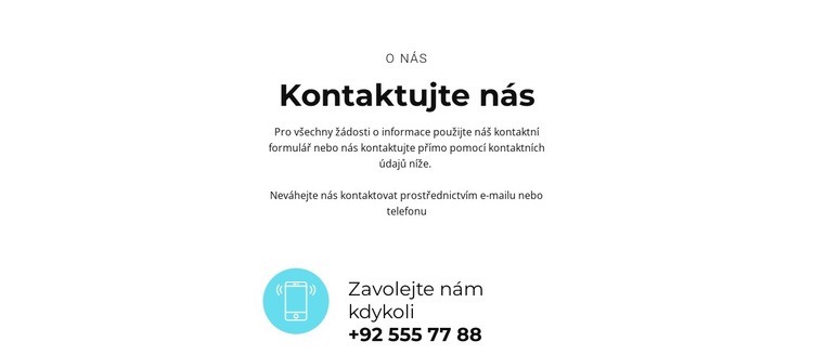 Požádejte o zavolání Šablona CSS