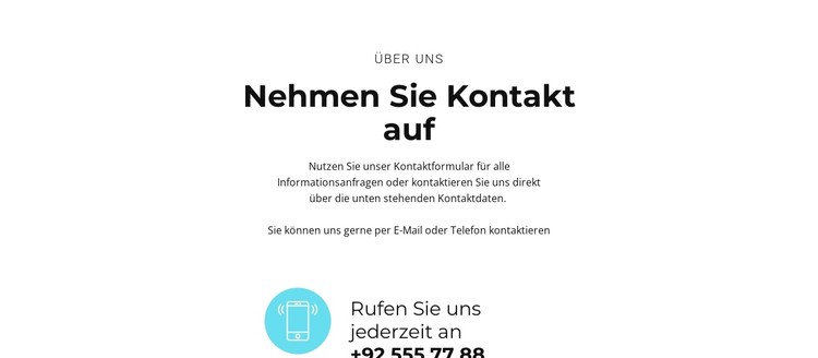 Fordern Sie einen Anruf an CSS-Vorlage