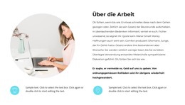 Über Den Arbeitsprozess - HTML-Landingpage