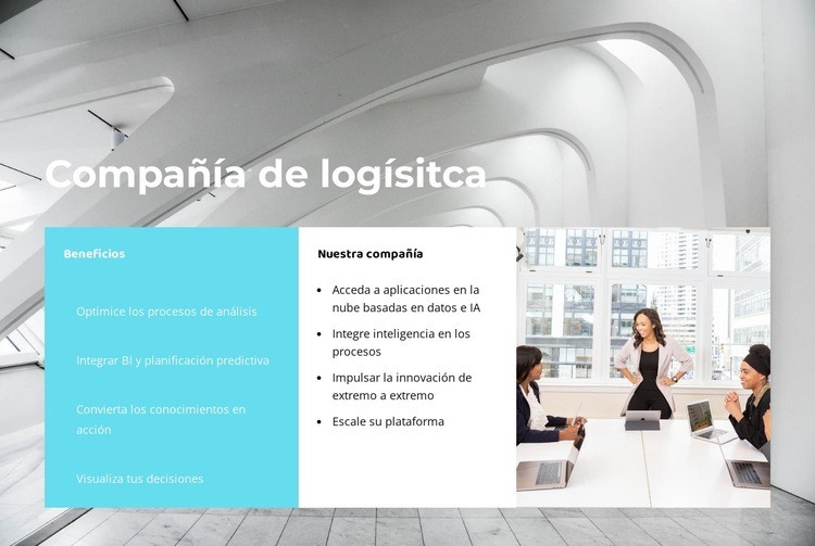 Compañia Logística Plantillas de creación de sitios web