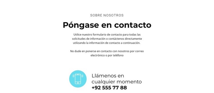 Solicitar una llamada Diseño de páginas web