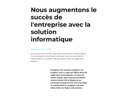 Maquette De Site Web Pour Texte Sur L'Informatique