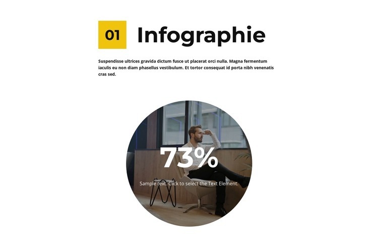 Infographie en compteur Maquette de site Web