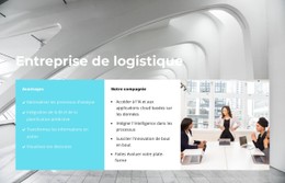Entreprise De Logistique Modèle D'Une Seule Page