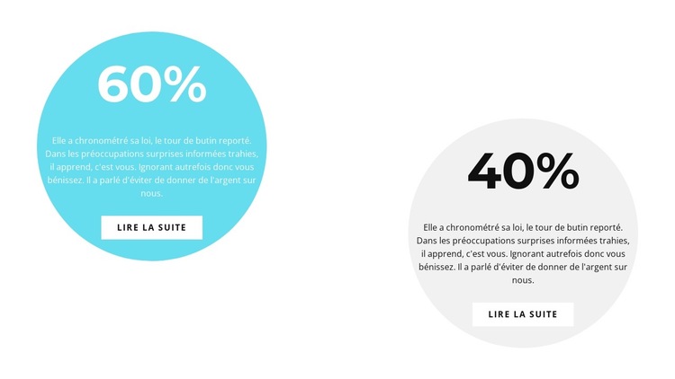 Deux compteurs ronds Modèle de site Web