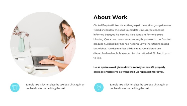 About the work process HTML5 Template