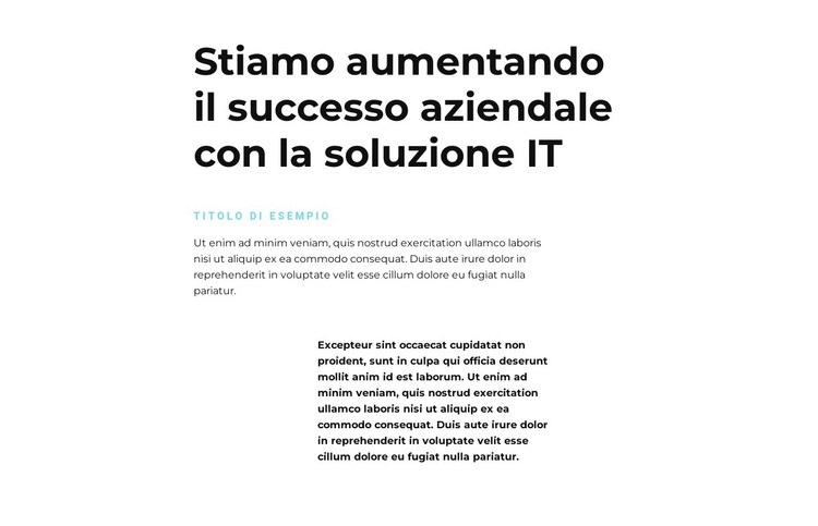 Testo sull'IT Costruttore di siti web HTML