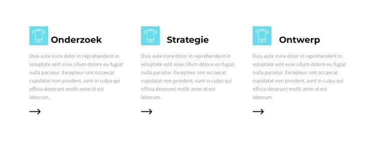 Strategie en overwinning Website mockup