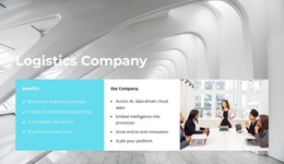 Logistic Company - Drag & Вrop One Page Template