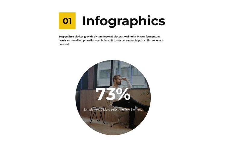 Infographics in counter One Page Template