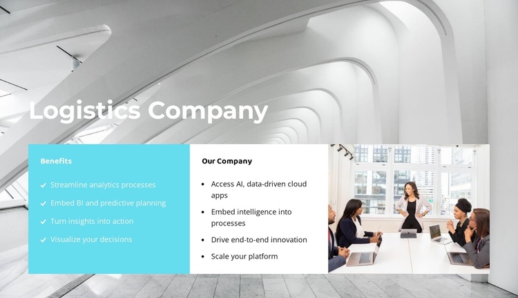 Logistic company One Page Template