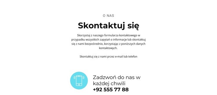 Poproś o telefon Szablony do tworzenia witryn internetowych