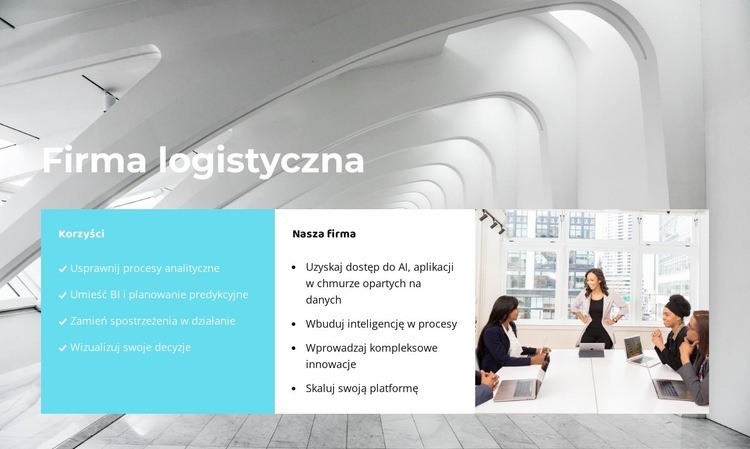 Firma logistyczna Szablony do tworzenia witryn internetowych