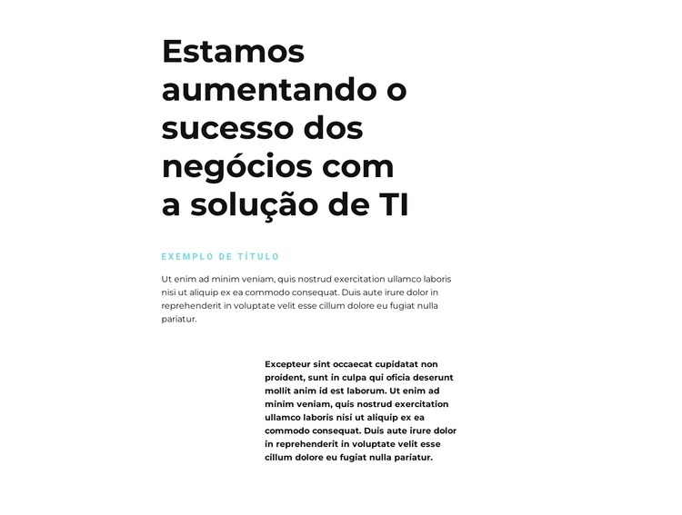 Texto sobre TI Design do site