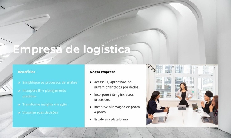 Empresa de logística Modelo de uma página