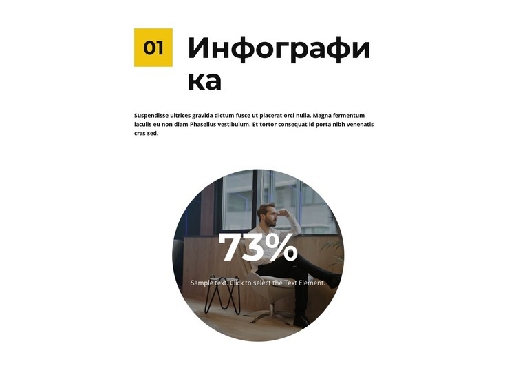 Инфографика в прилавке Конструктор сайтов HTML