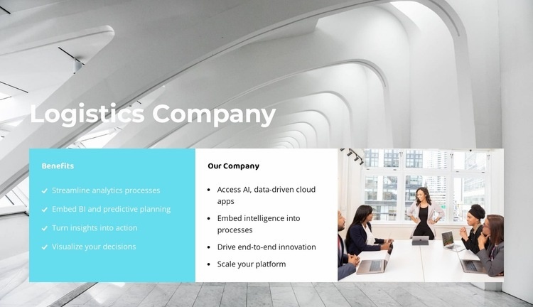 Logistic company Squarespace Template Alternative