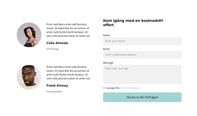 Våra agenter kommer att svara dig CSS -mall