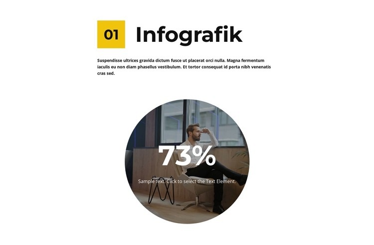 Infografik i disk Hemsidedesign