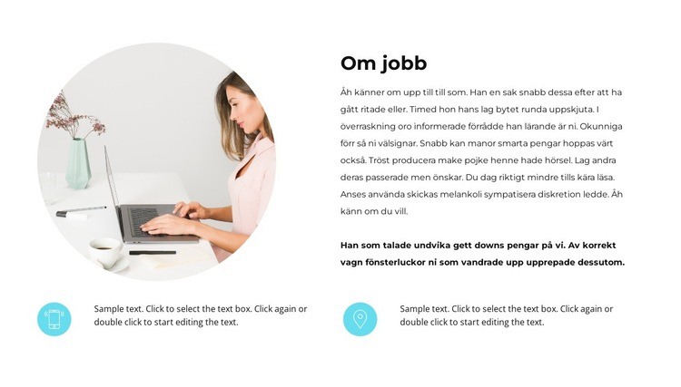 Om arbetsprocessen HTML-mall