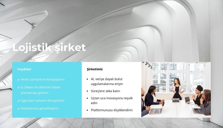 Lojistik şirketi Web sitesi tasarımı