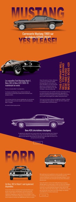 Mustang - Modèle HTML5 Personnalisé