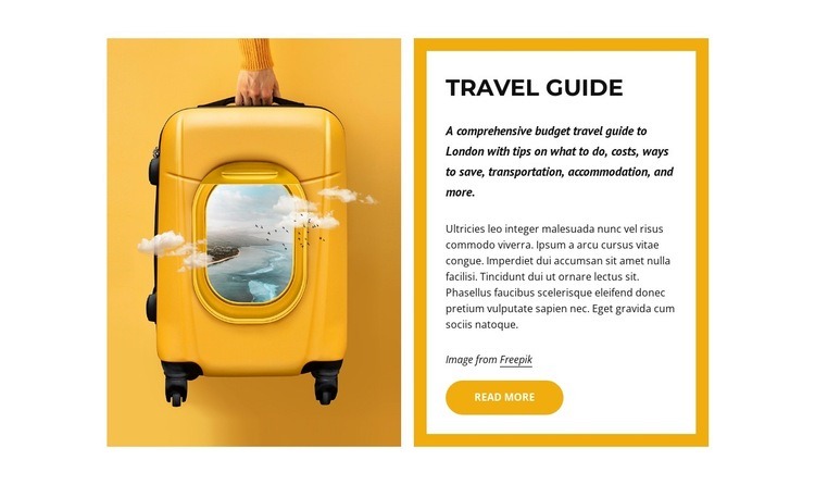 World travel guide Homepage Design