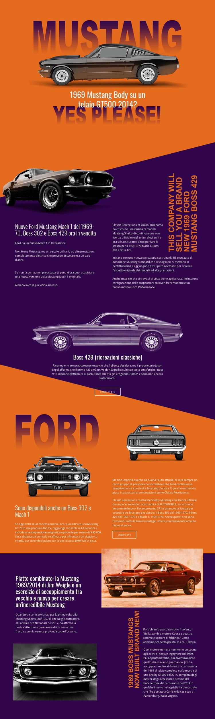 Mustang Costruttore di siti web HTML