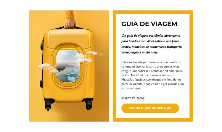 Guia de viagem mundial Template CSS