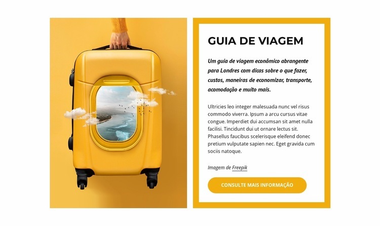 Guia de viagem mundial Modelo HTML5